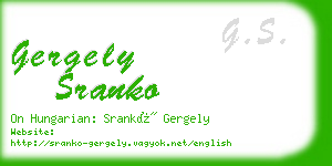 gergely sranko business card